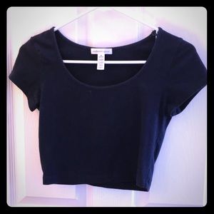 Navy blue crop top